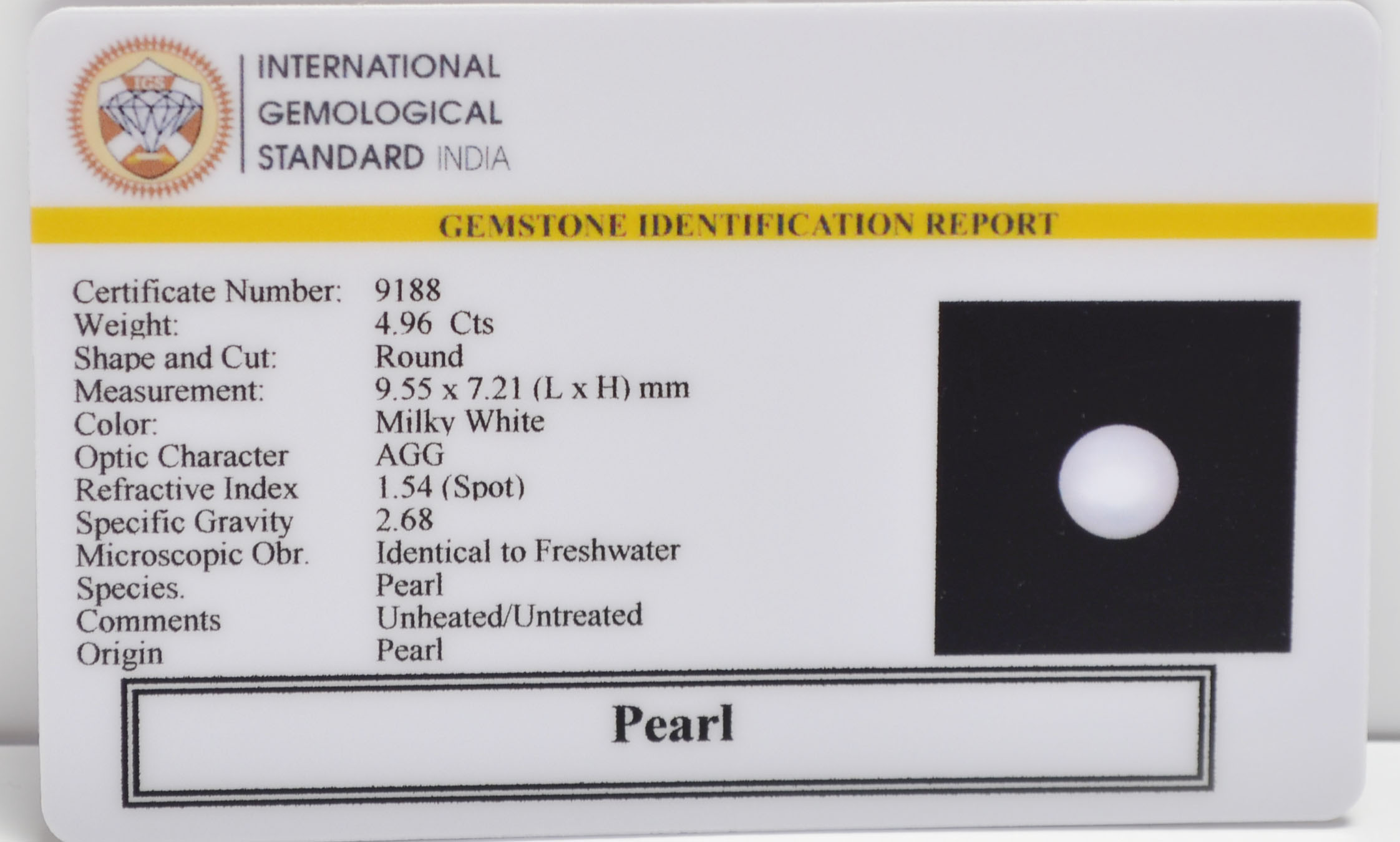 PRL7389 2 PEARL 4.96 Ct.