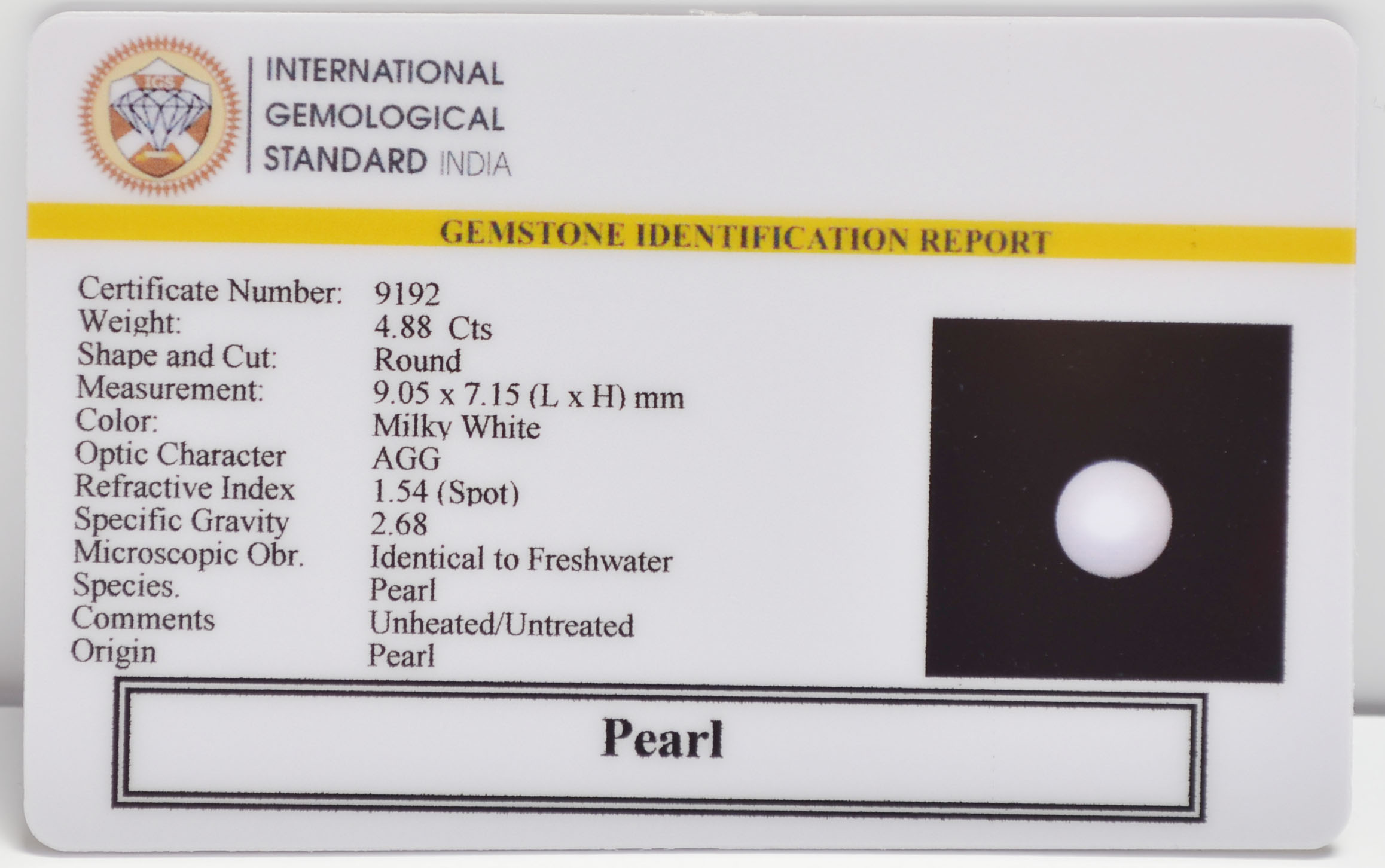 PEARL 4.88 Ct. 3 PRL7393 2 PEARL 4.88 Ct.