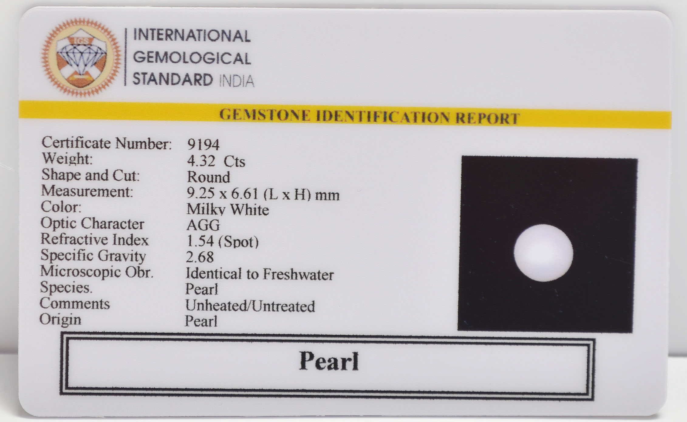 PRL7395 2 PEARL 4.32 Ct.