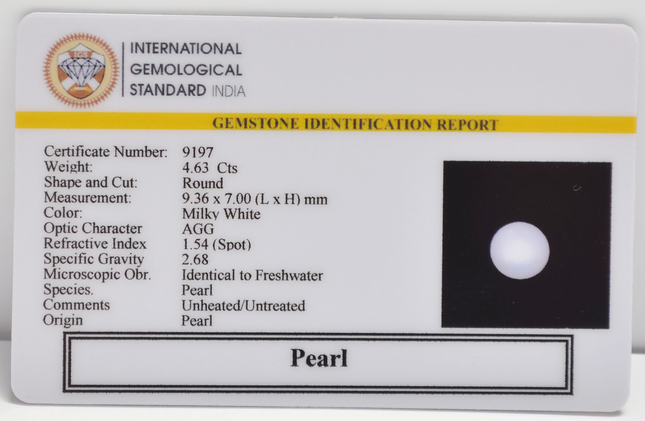 PRL7398 2 PEARL 4.63 Ct.