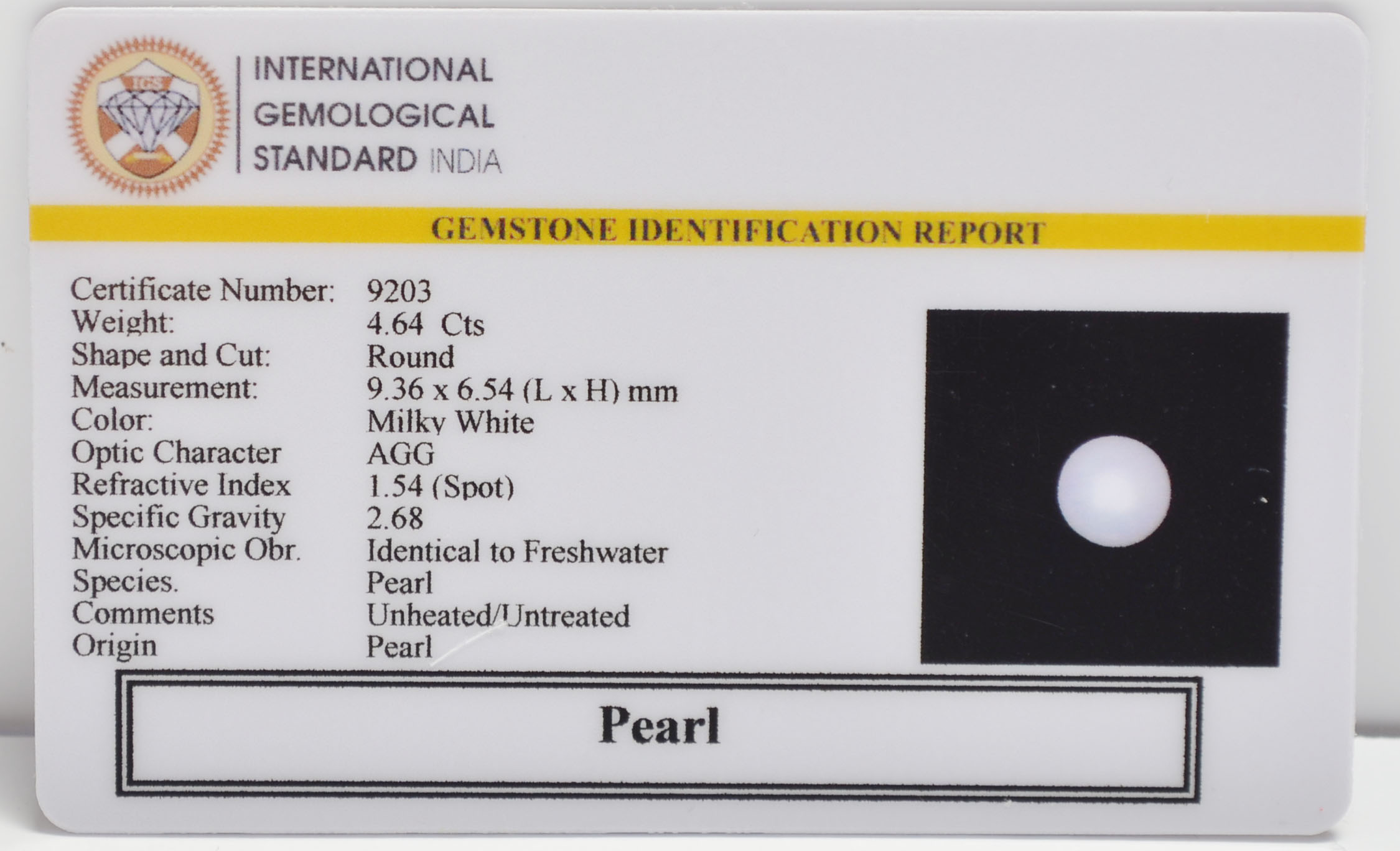 PEARL 4.64 Ct. 3 PRL7404 2 PEARL 4.64 Ct.