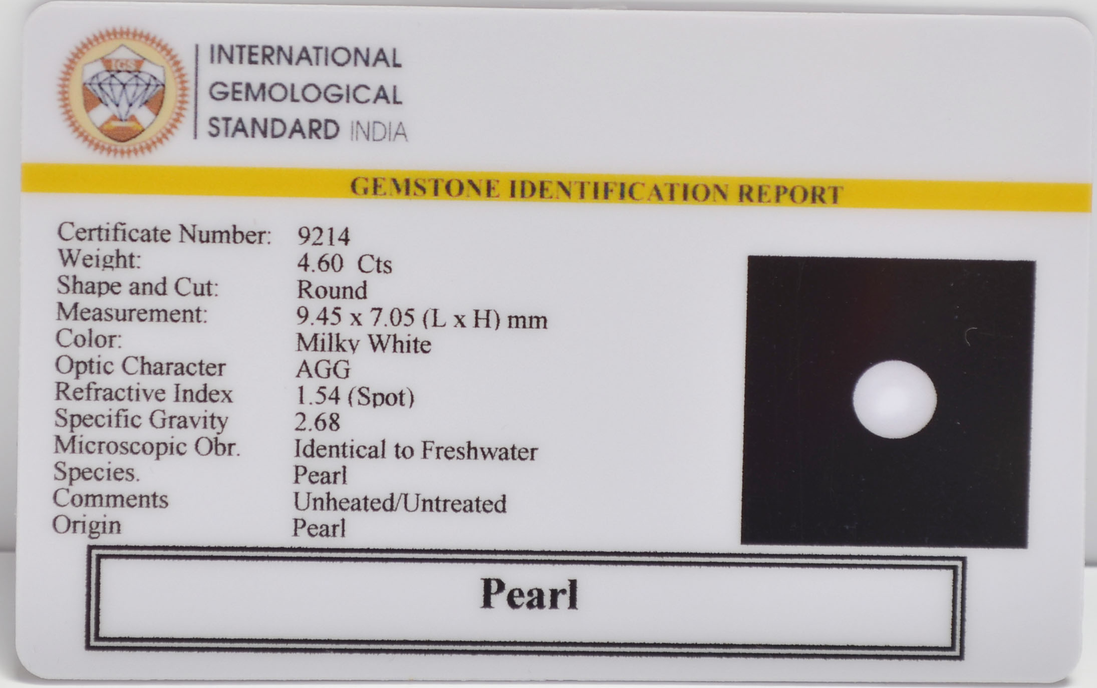 PEARL 4.6 Ct. 3 PRL7415 2 PEARL 4.6 Ct.