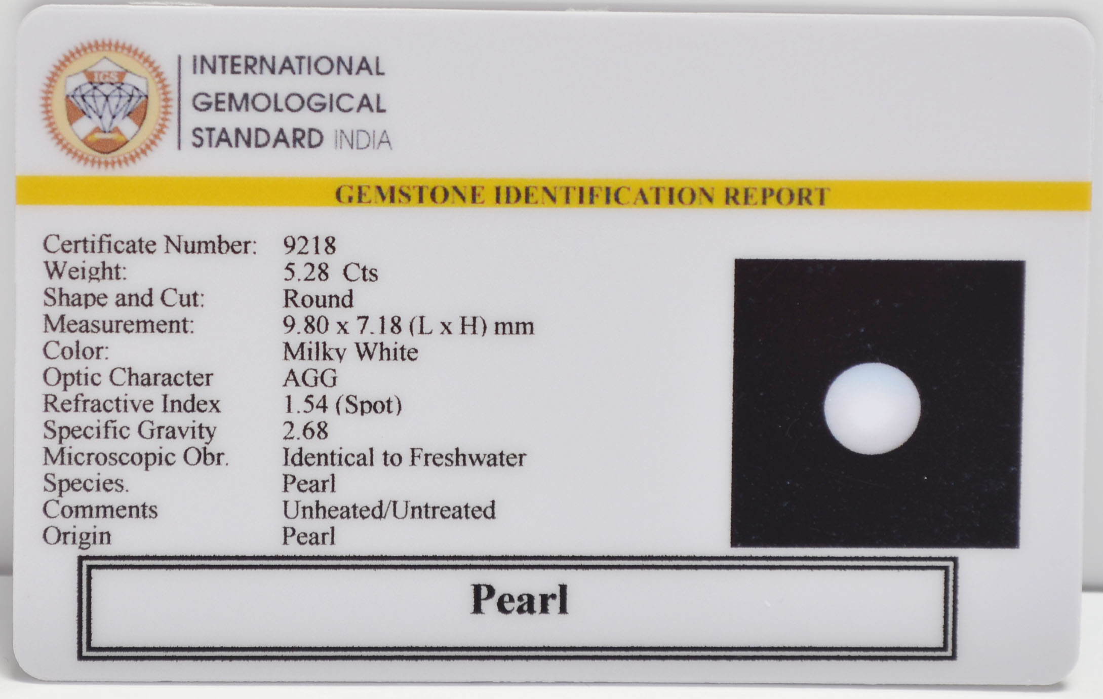 PEARL 5.28 Ct. 3 PRL7419 2 PEARL 5.28 Ct.