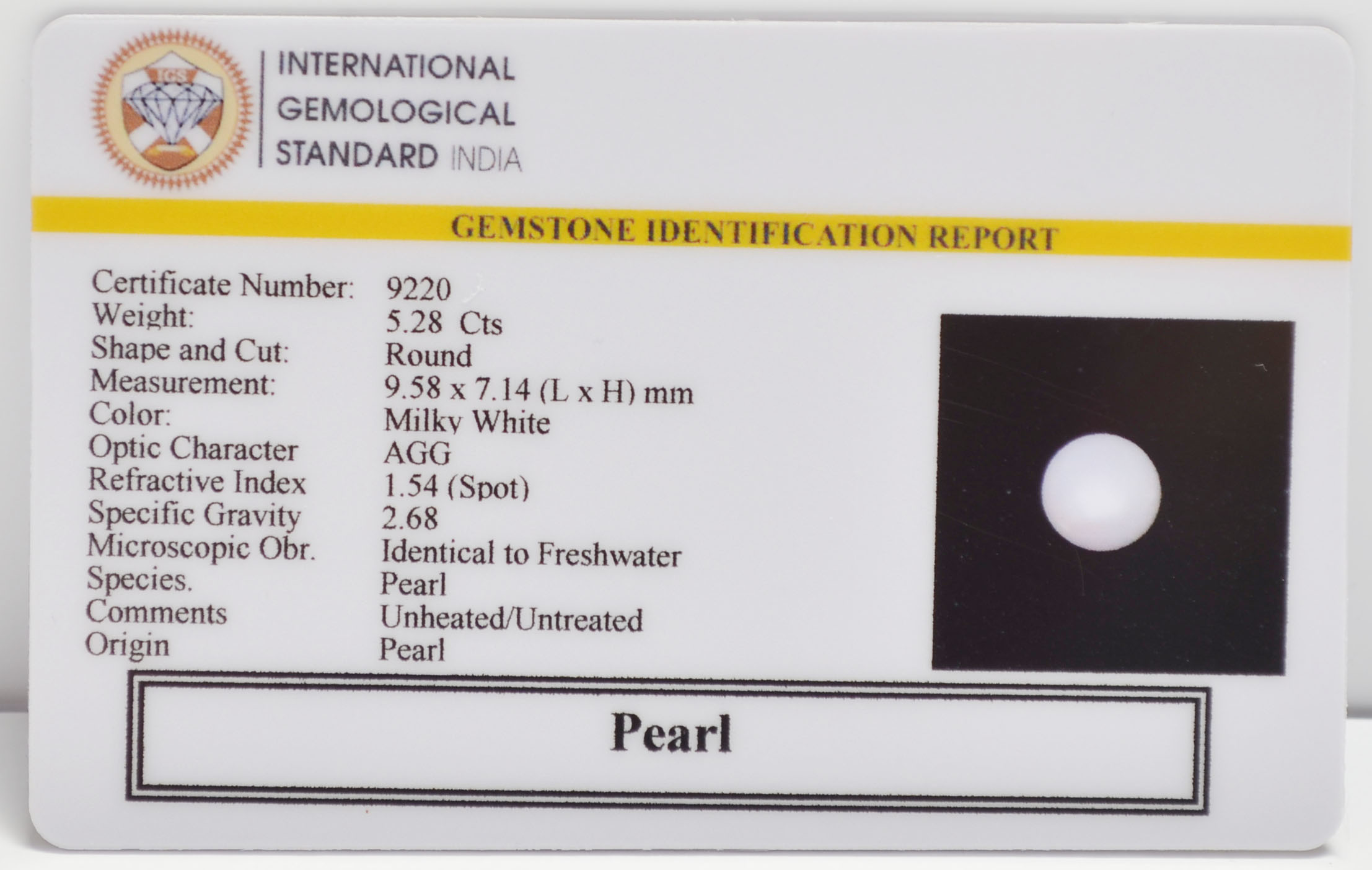 PRL7421 2 PEARL 5.28 Ct.