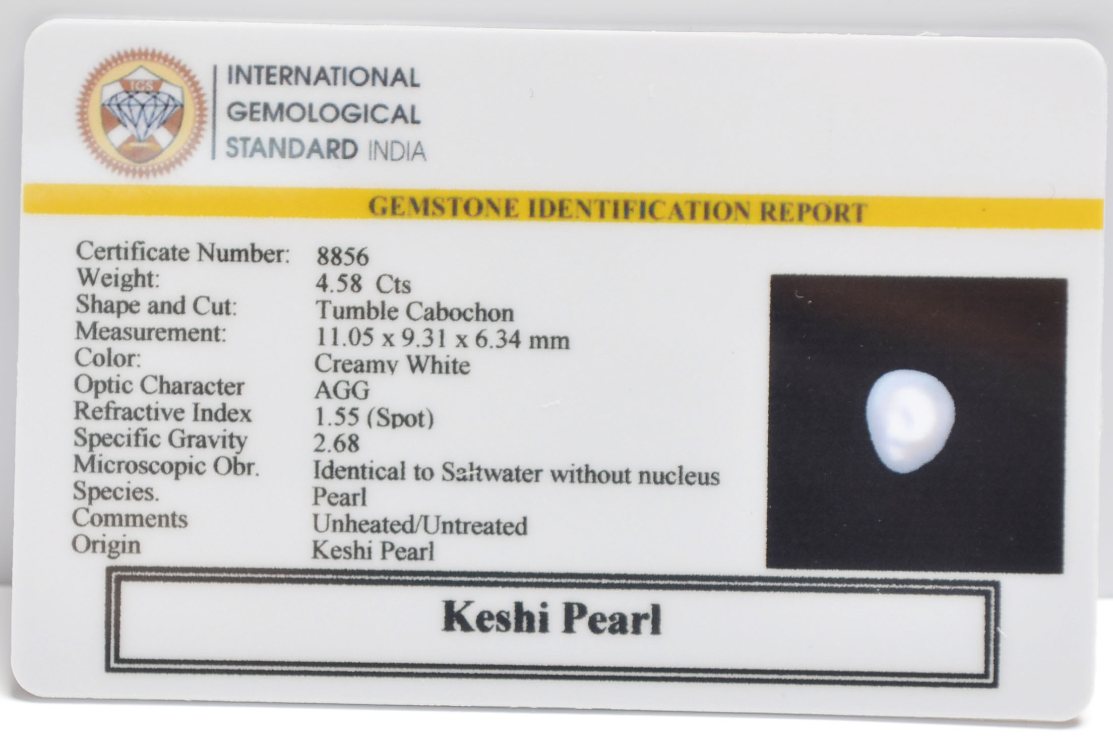 KESHI PEARL 4.58 Ct. 3 PRLG2332 2 KESHI PEARL 4.58 Ct.