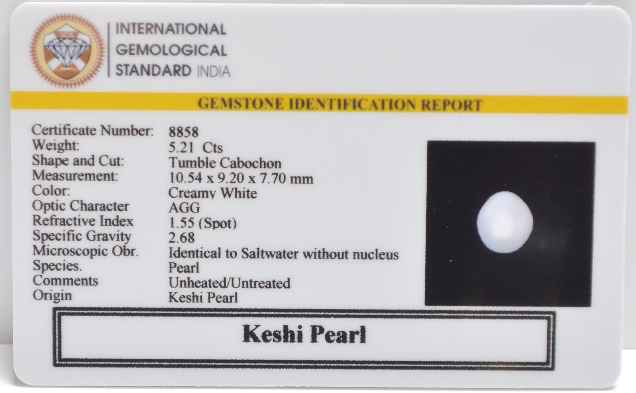 KESHI PEARL 5.21 Ct. 3 PRLG2334 2 KESHI PEARL 5.21 Ct.