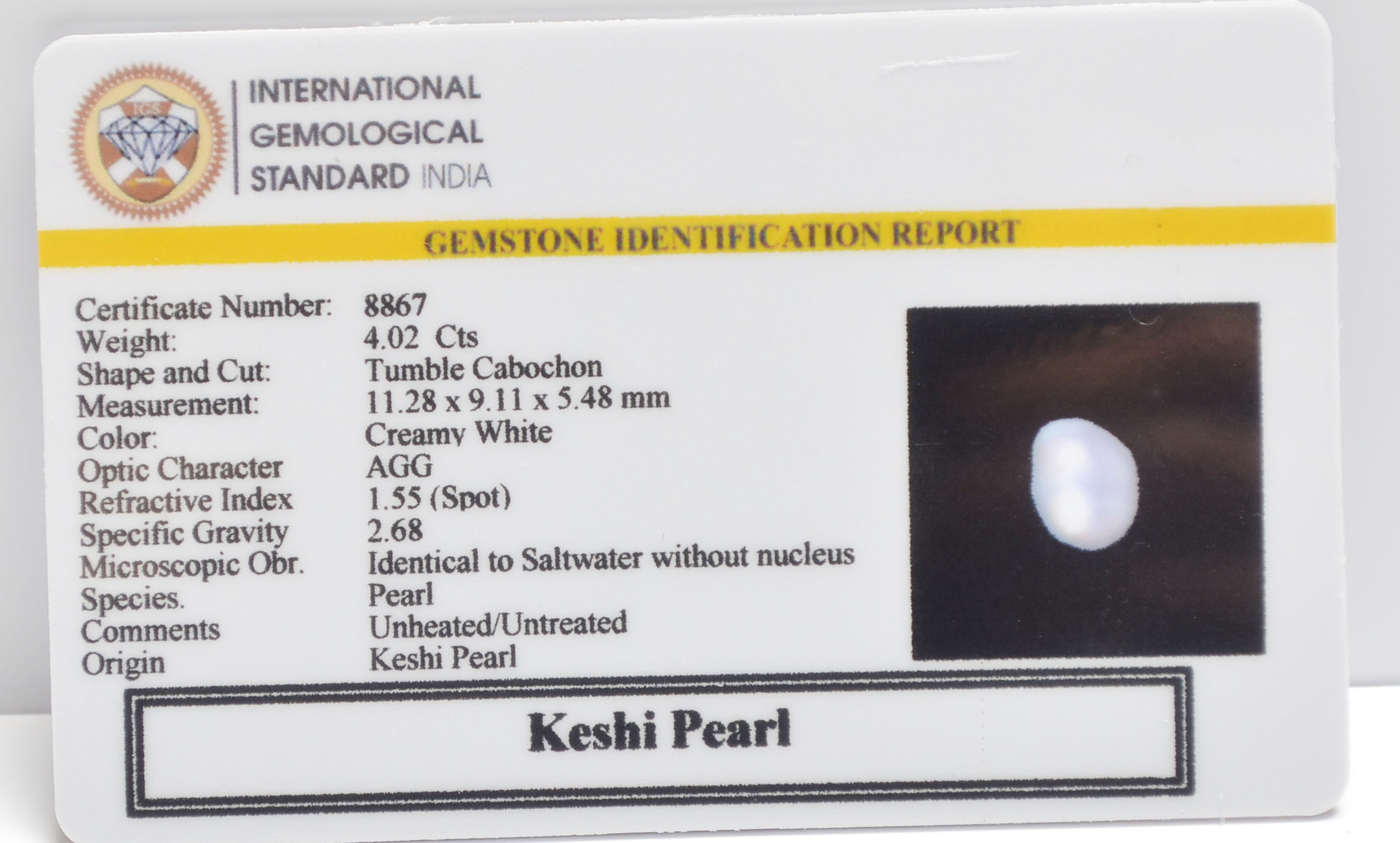 KESHI PEARL 4.02 Ct. 3 PRLG2343 2 KESHI PEARL 4.02 Ct.