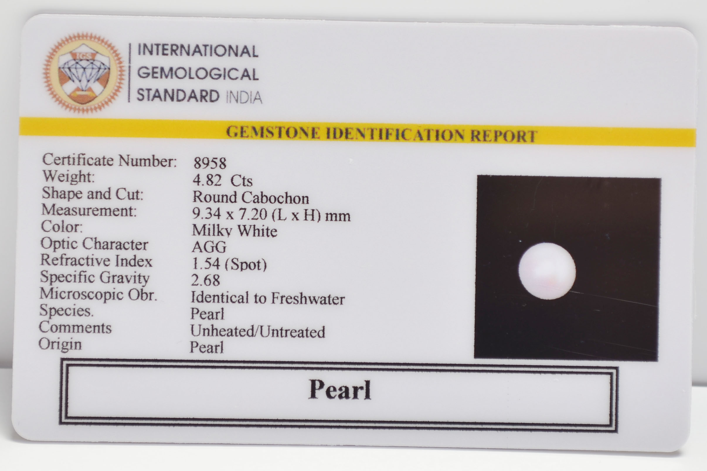 PRLG7157 2 PEARL 4.82 Ct.