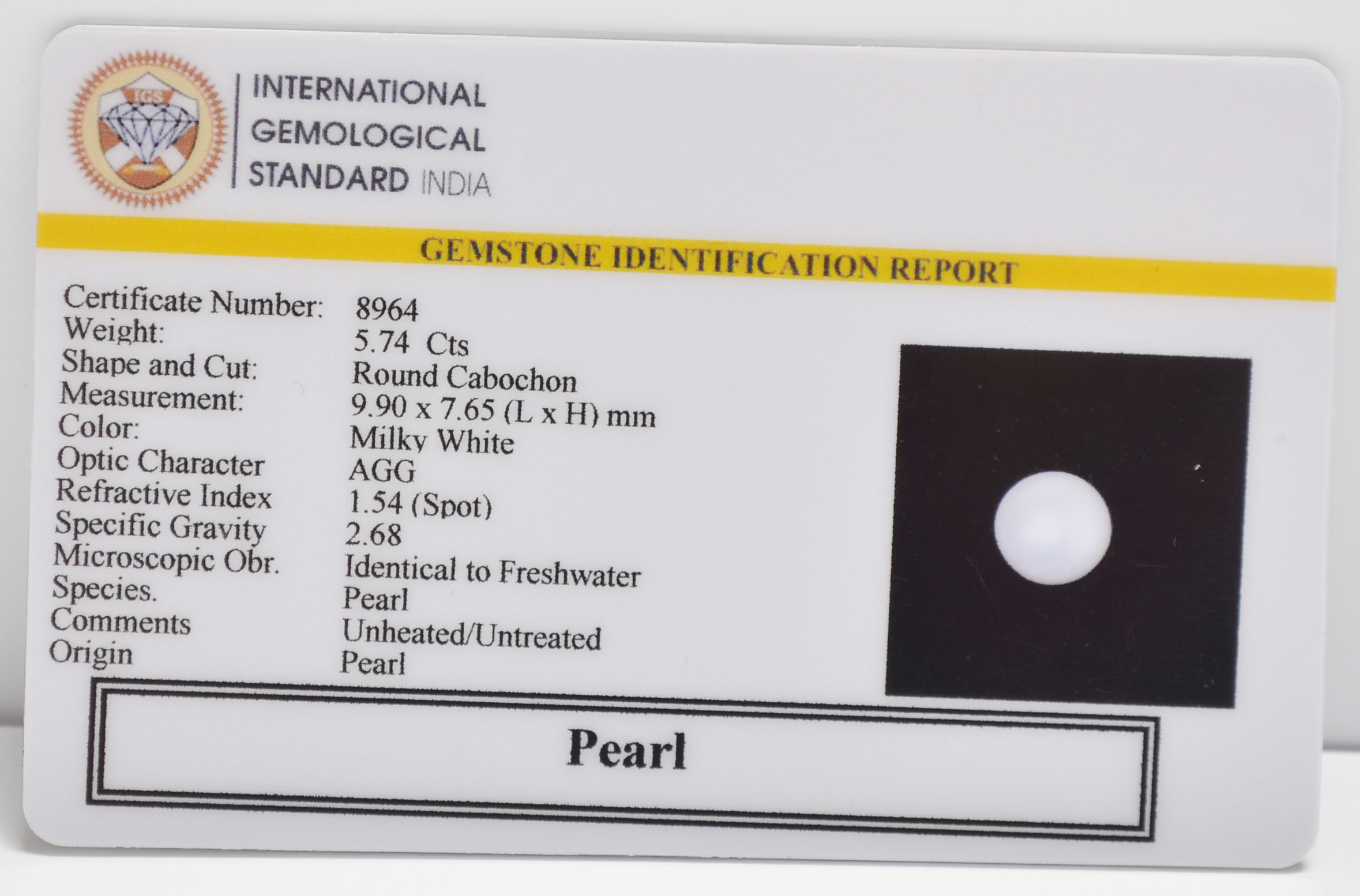 PRLG7163 2 PEARL 5.74 Ct.