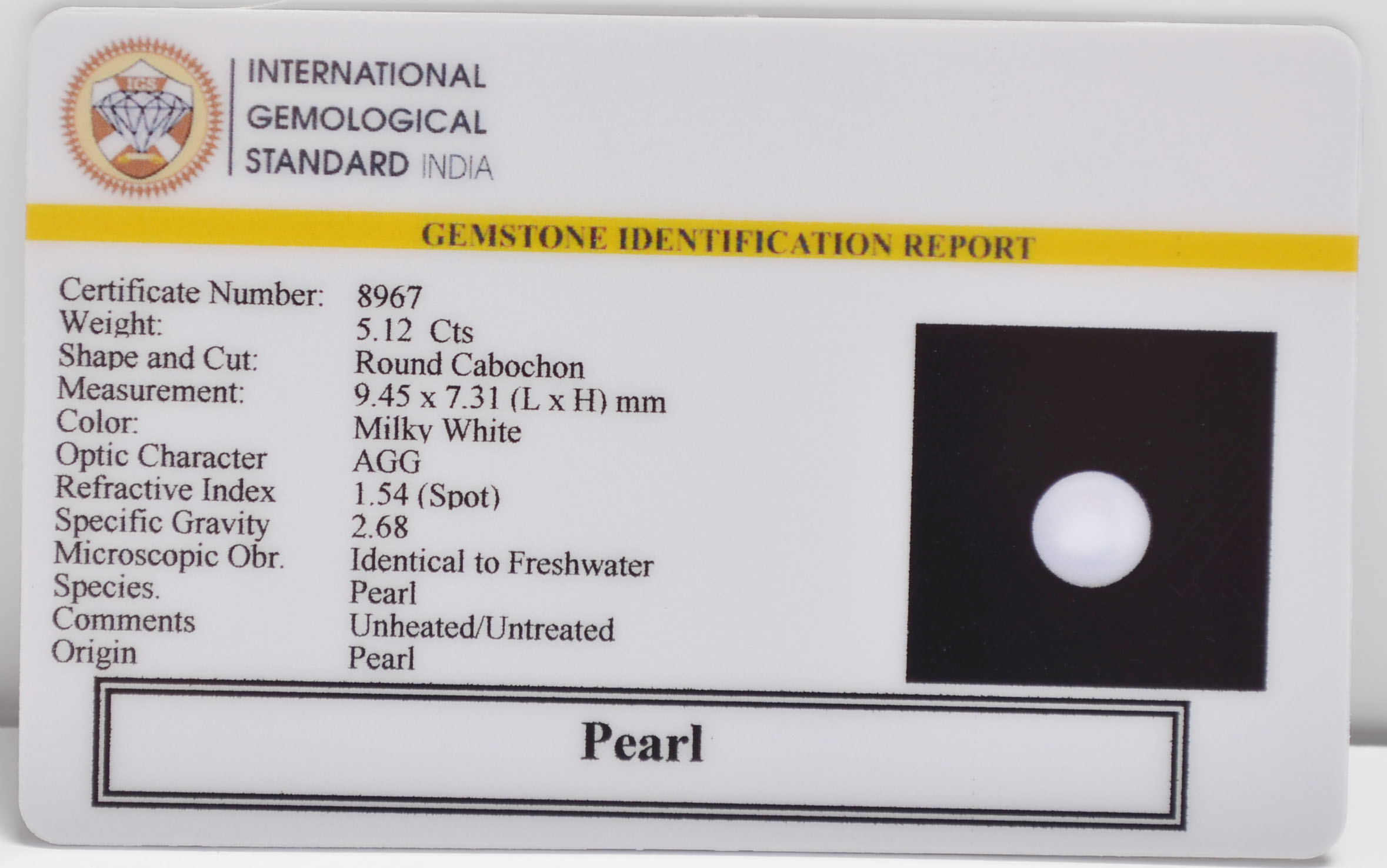 PRLG7166 2 PEARL 5.12 Ct.