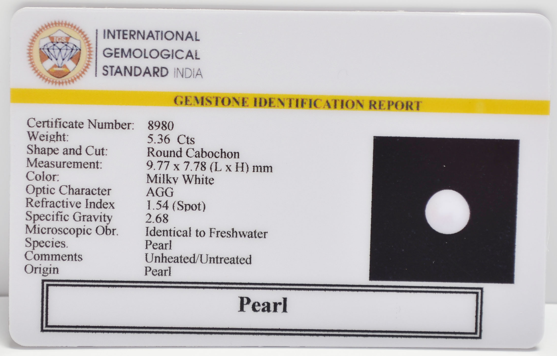 PEARL 5.36 Ct. 3 PRLG7179 2 PEARL 5.36 Ct.