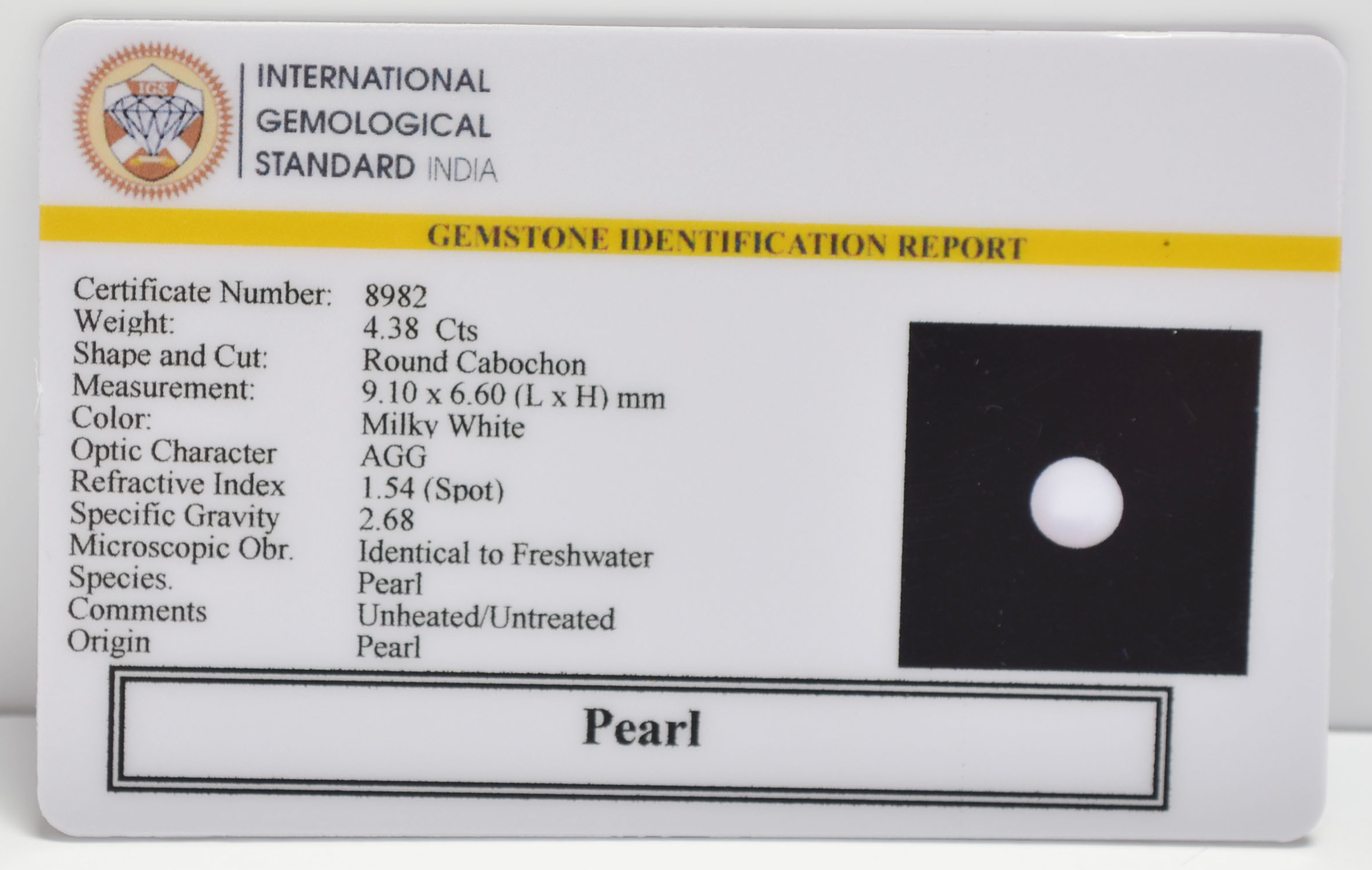 PRLG7181 2 PEARL 4.38 Ct.