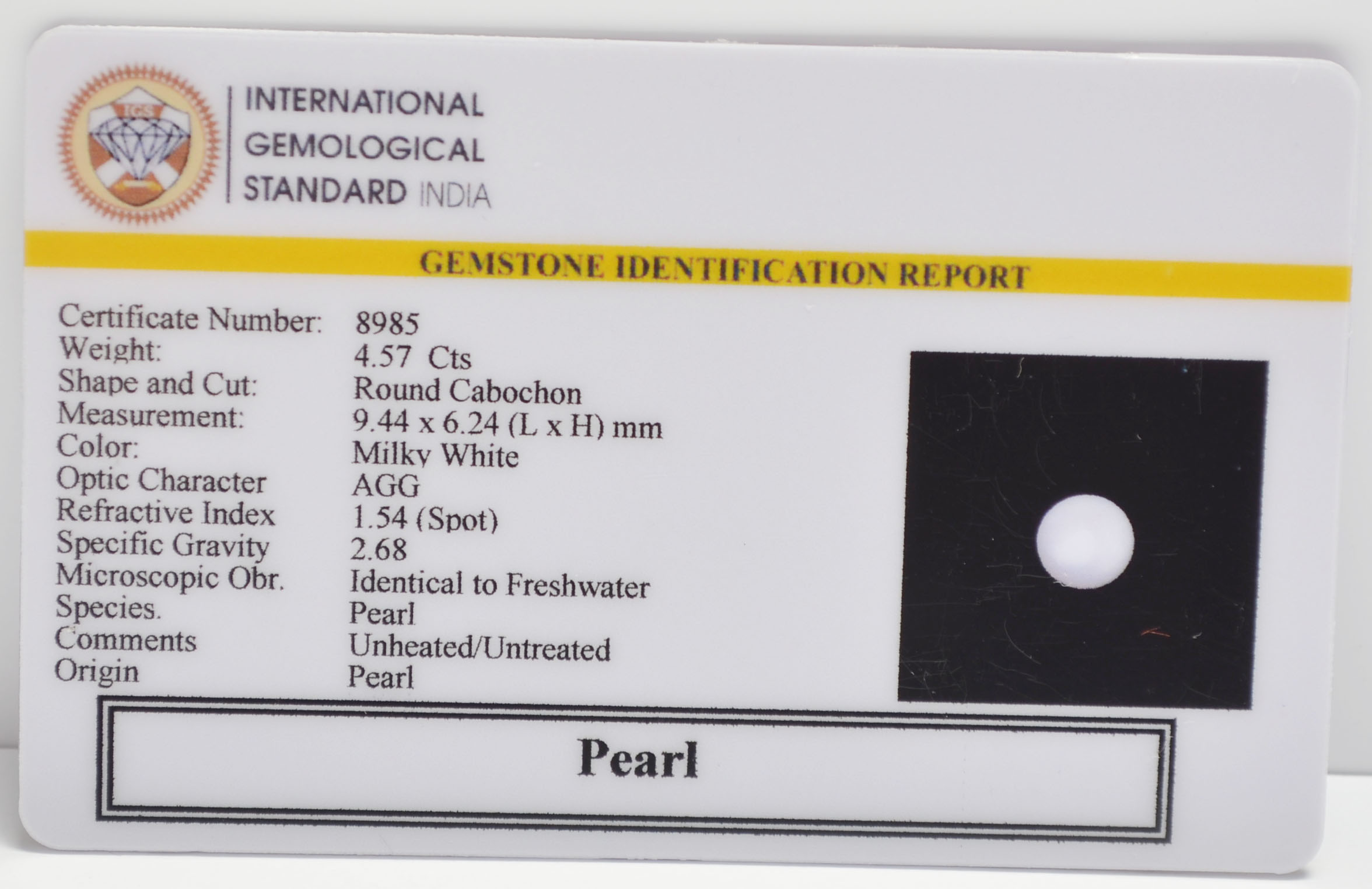 PRLG7184 2 PEARL 4.57 Ct.