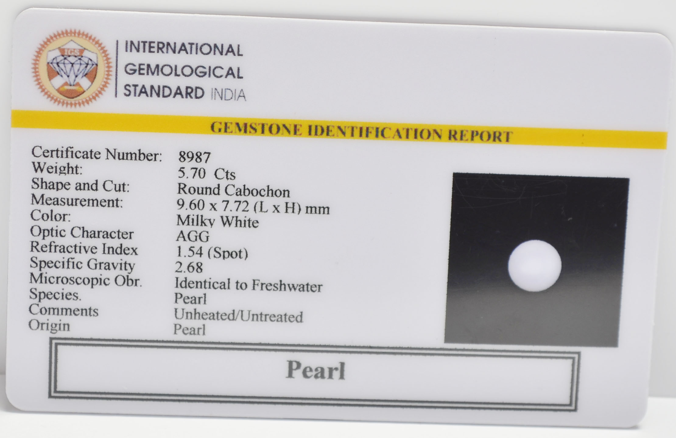 PEARL 5.7 Ct. 3 PRLG7186 2 PEARL 5.7 Ct.