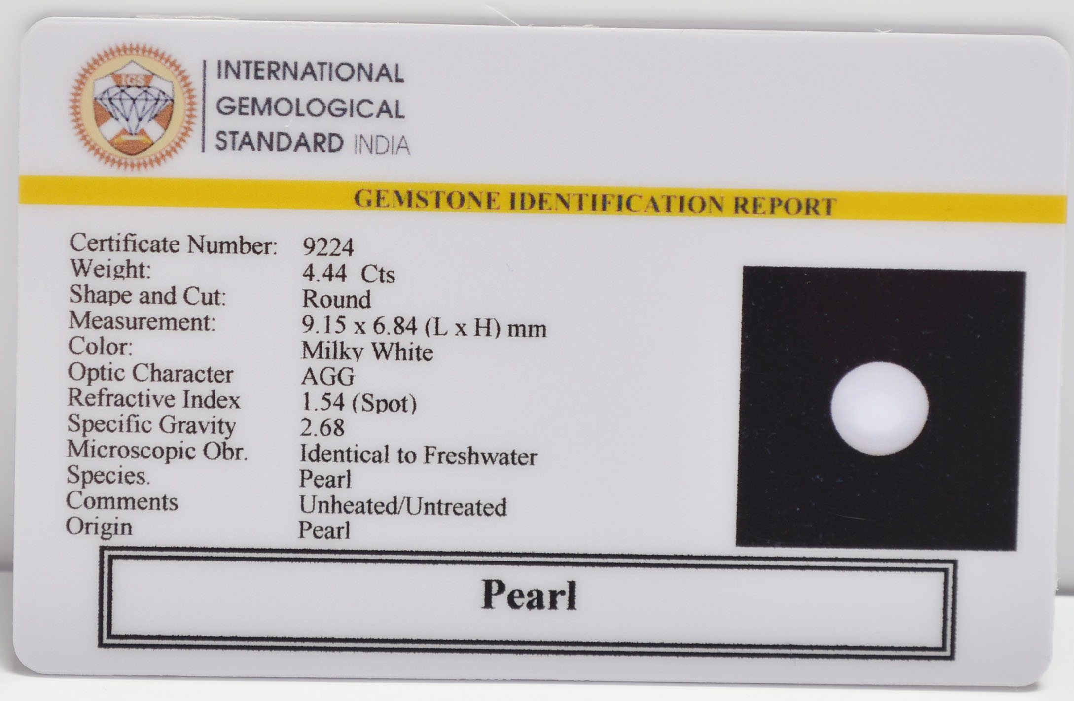 PRLG7190 2 PEARL 4.44 Ct.