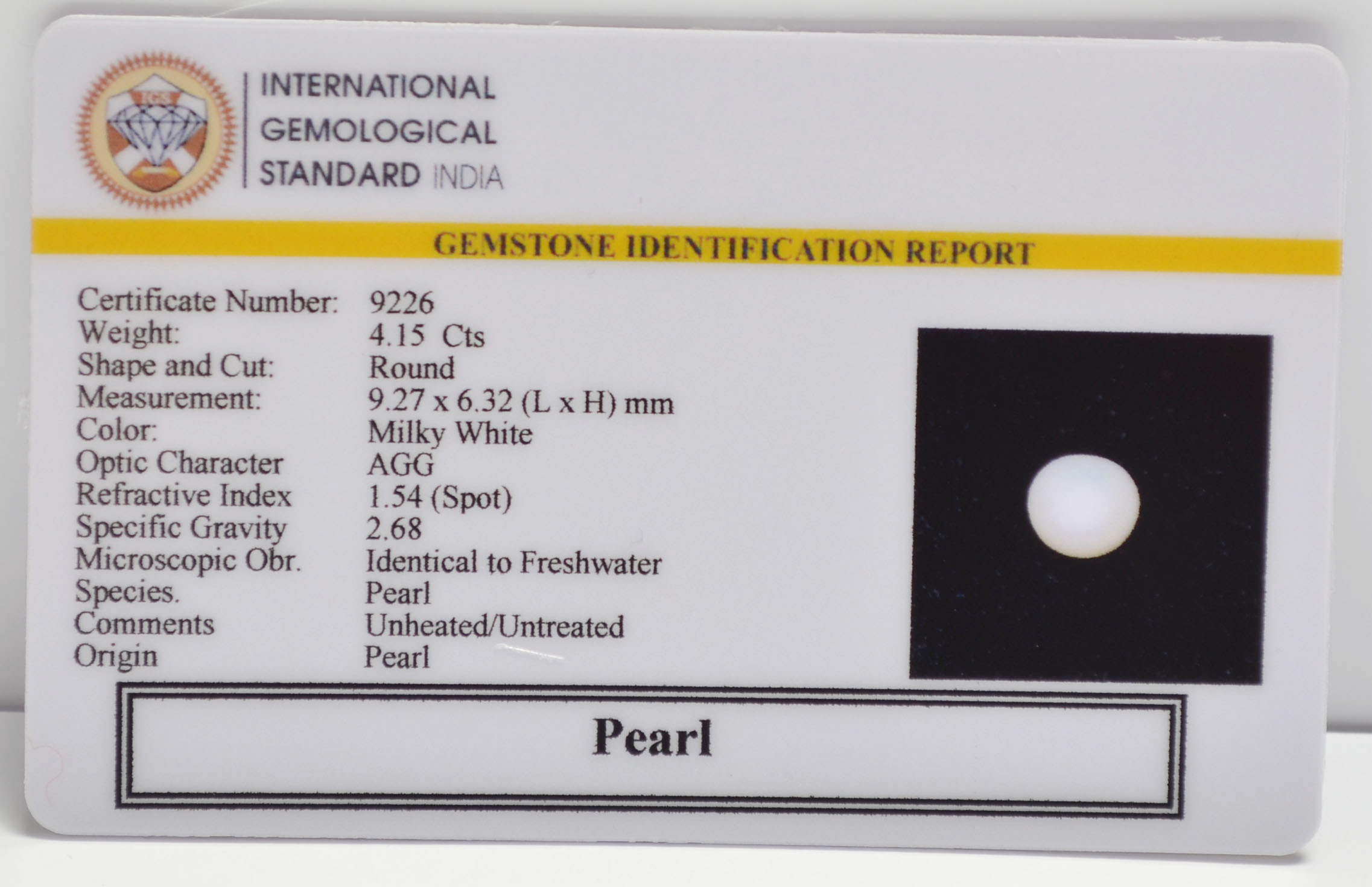 PRLG7192 2 PEARL 4.15 Ct.