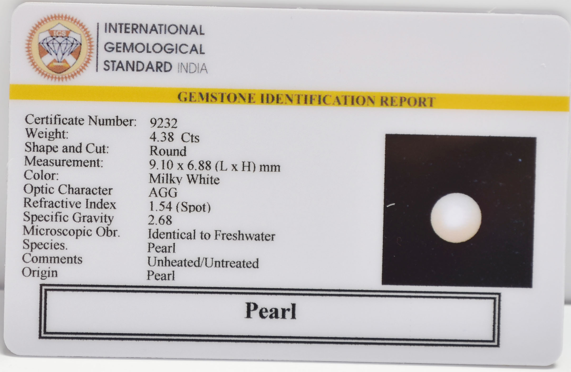 PRLG7198 2 PEARL 4.38 Ct.