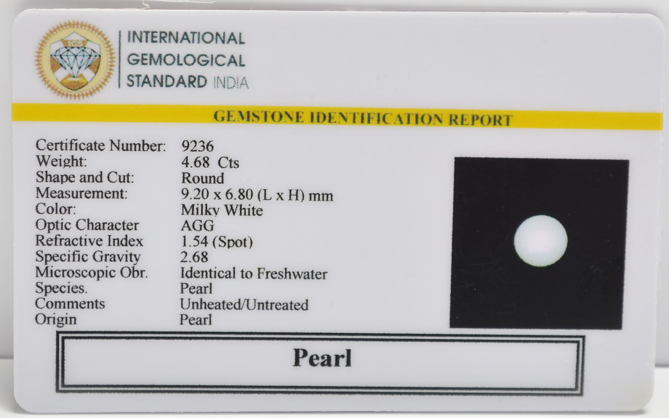 PRLG7202 2 PEARL 4.68 Ct.