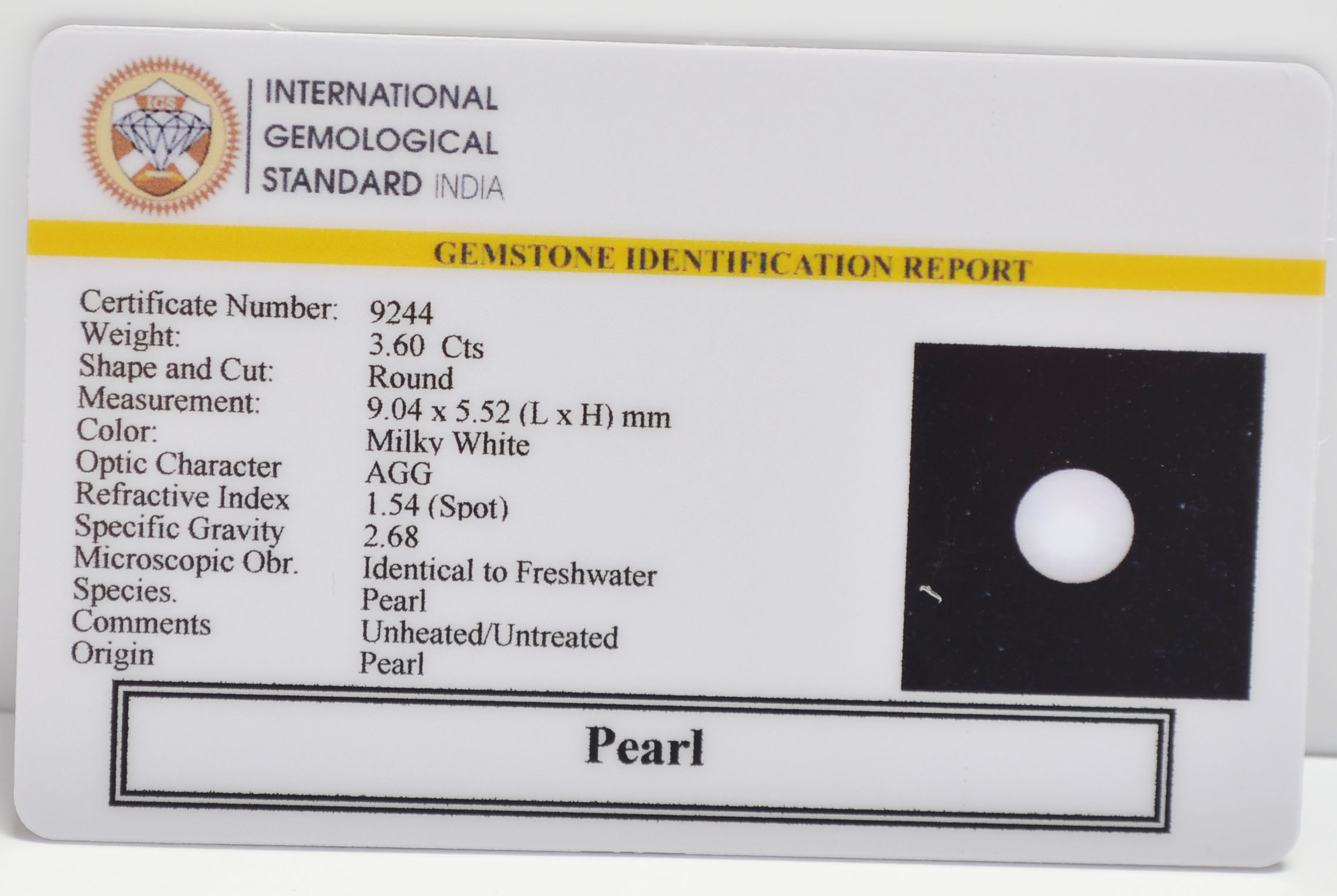 PRLG7210 2 PEARL 3.6 Ct.