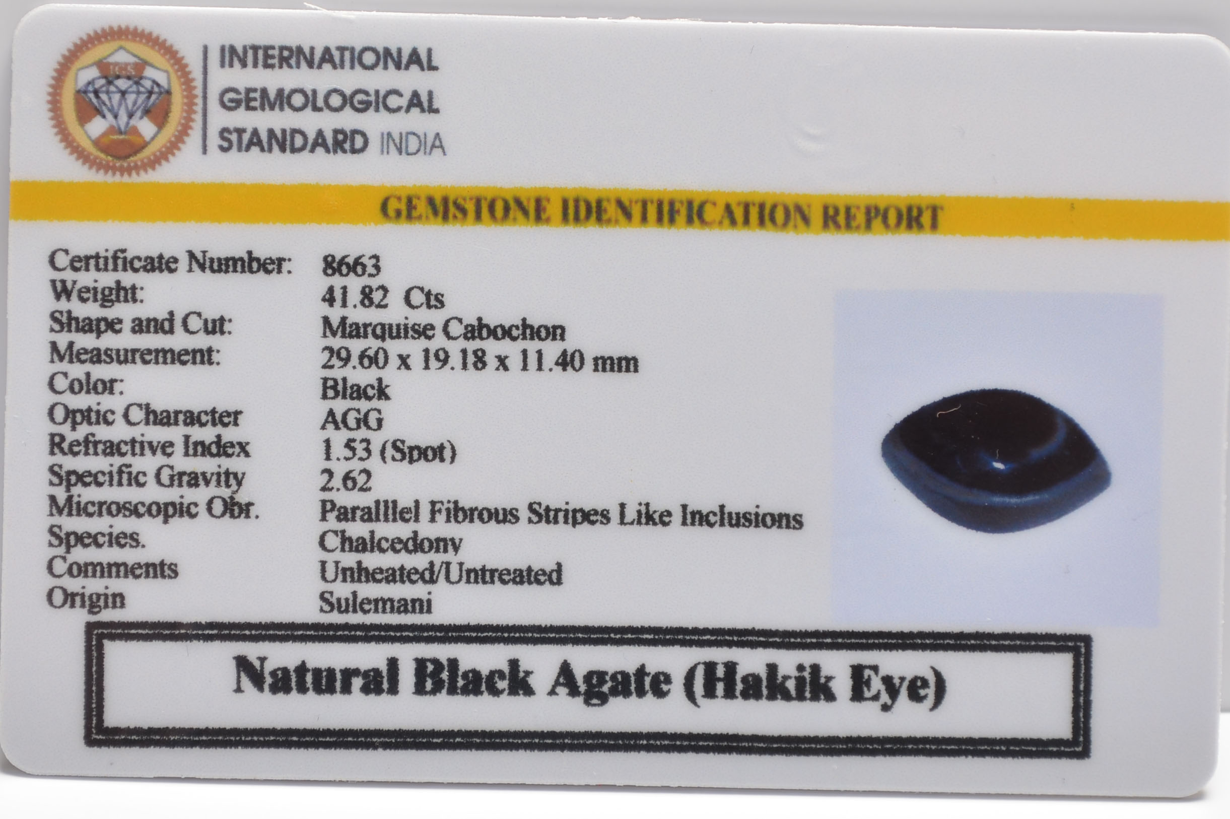 SULEMANI HAKIK 41.82 Ct. 3 SHQG428 2 SULEMANI HAKIK 41.82 Ct.