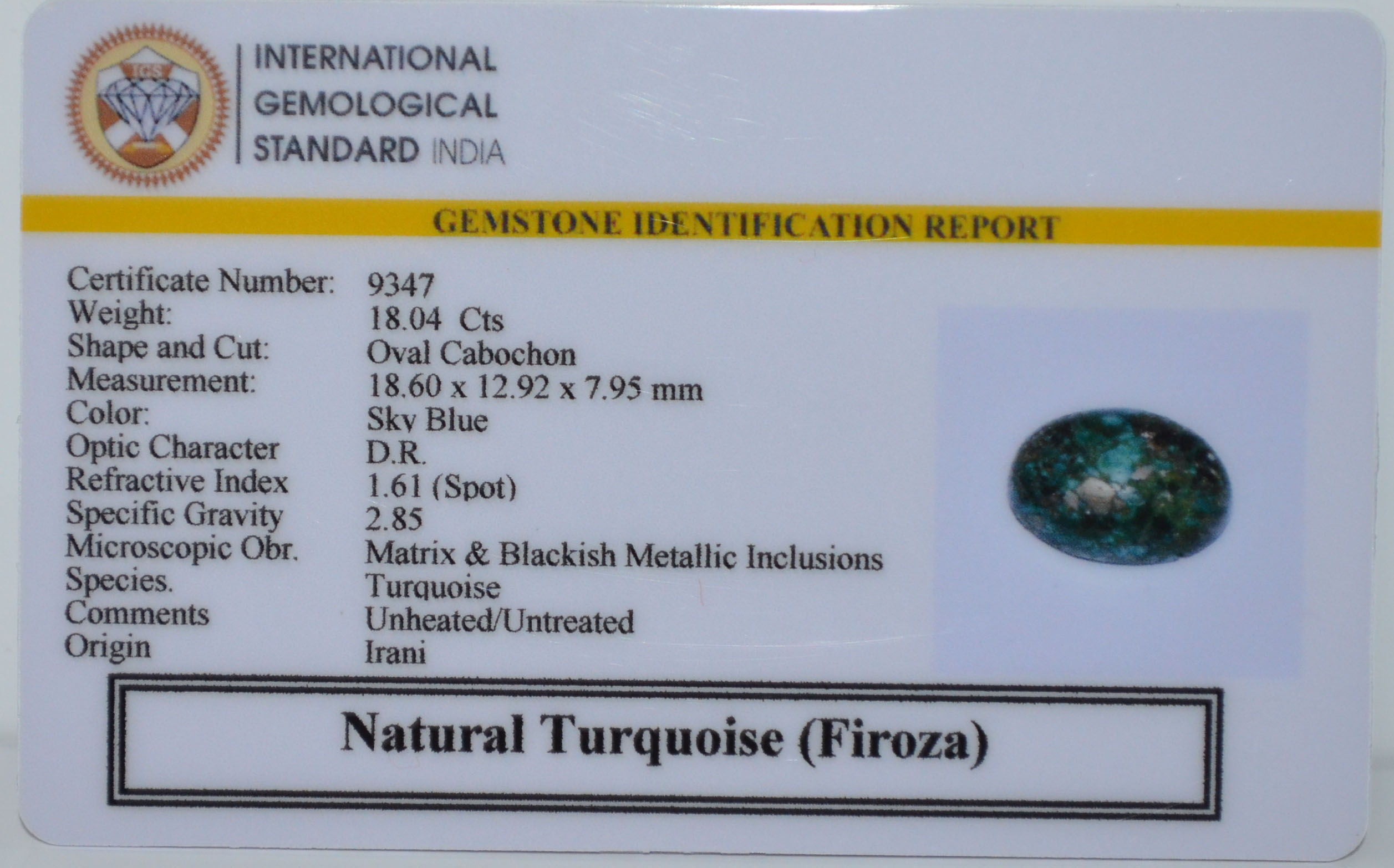 TUR2932 2 TURQUOISE 18.04 Ct.