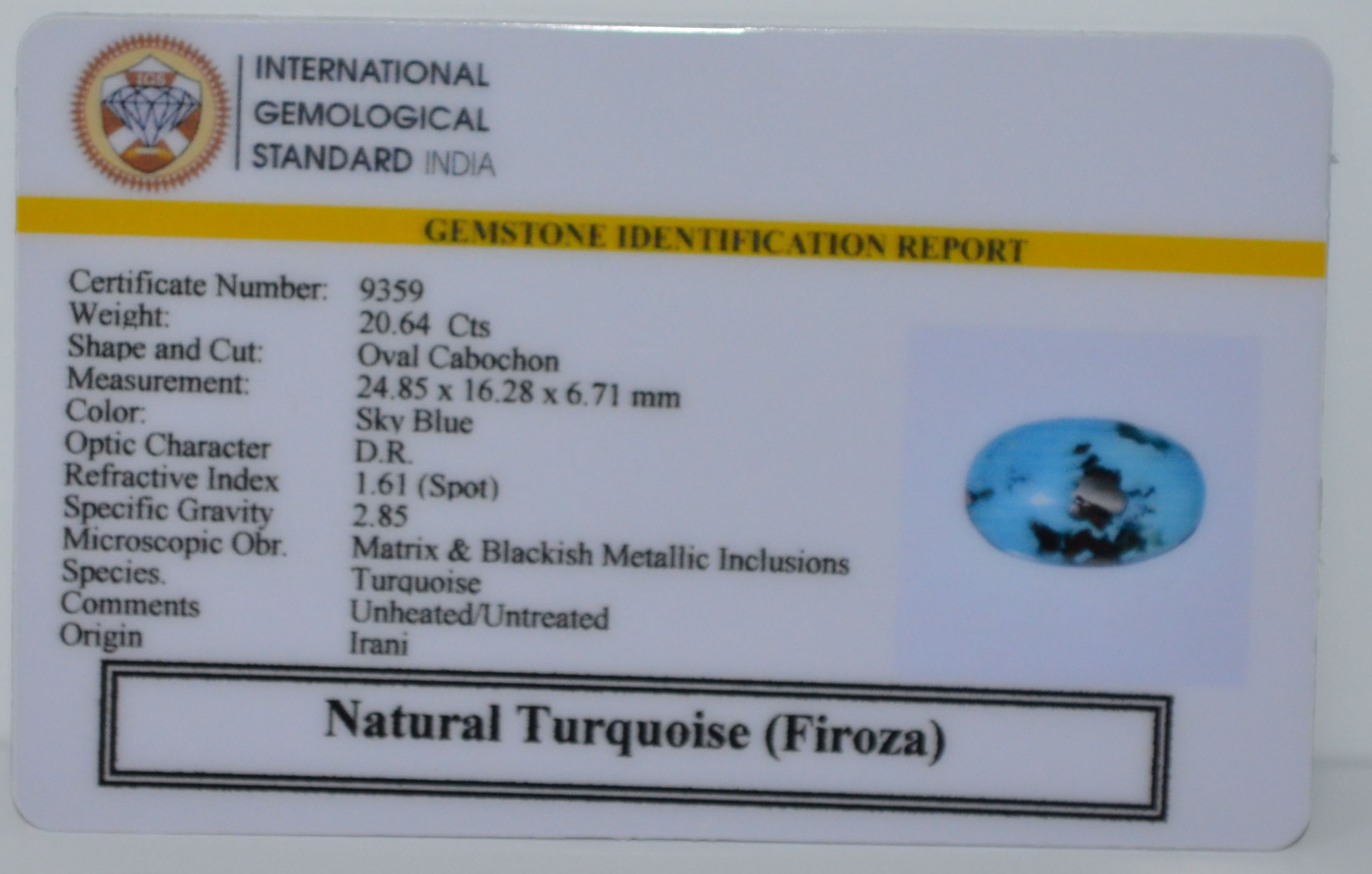 TUR2941 2 TURQUOISE 20.64 Ct.