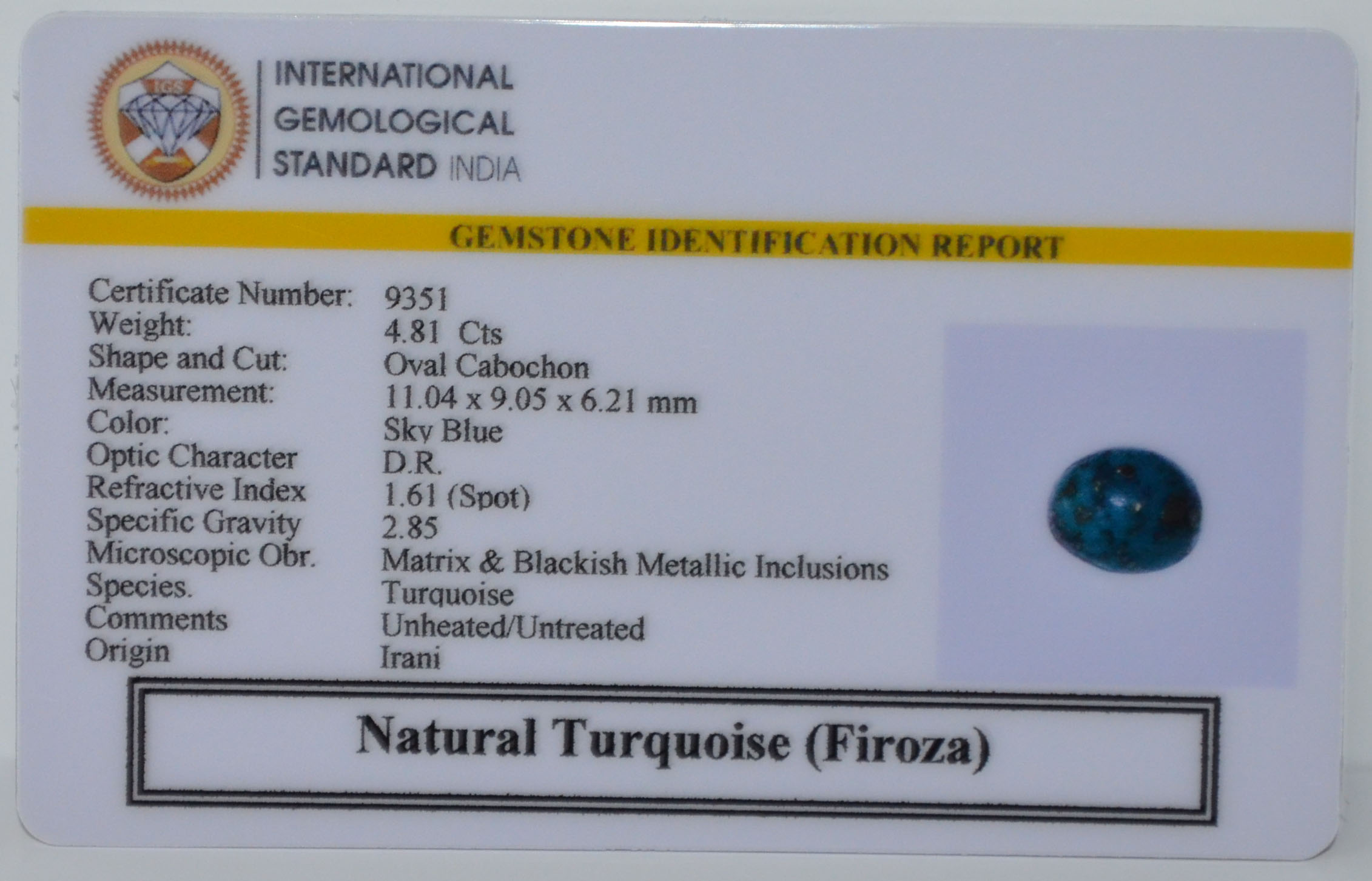 TURG3888 2 TURQUOISE 4.81 Ct.