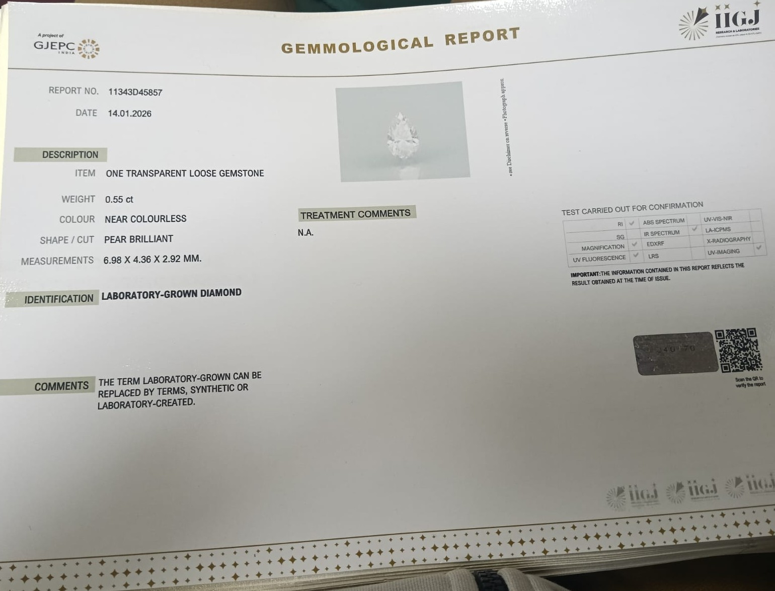 CV103 2 CVD 0.55 Ct.