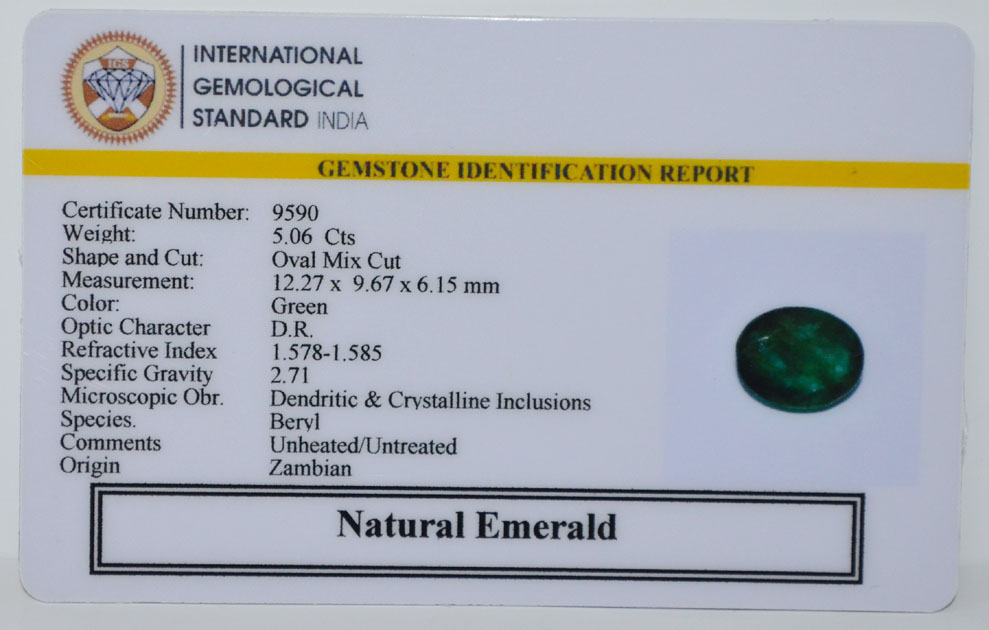 EMRD22043 2 EMERALD 5.06 Ct.