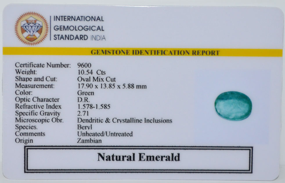 EMRD22044 2 EMERALD 10.54 Ct.