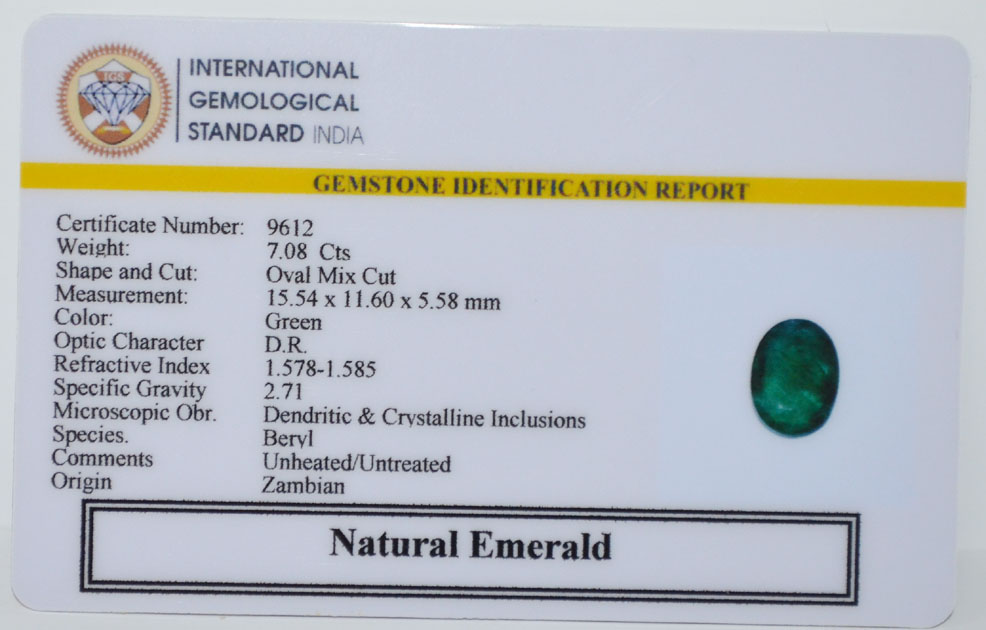 EMERALD 7.08 Ct. 3 EMRD22045 2 EMERALD 7.08 Ct.