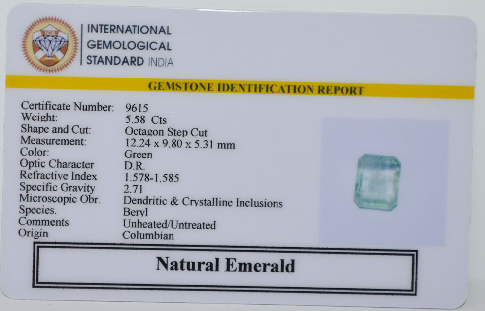 EMRD22047 2 EMERALD 5.58 Ct.