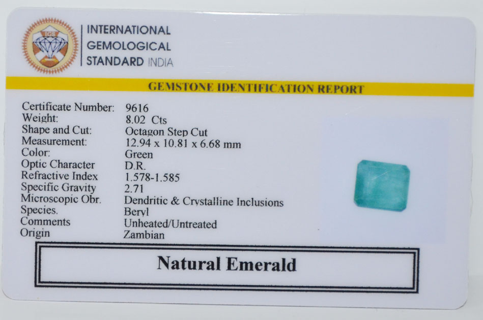 EMRD22048 2 EMERALD 8.02 Ct.