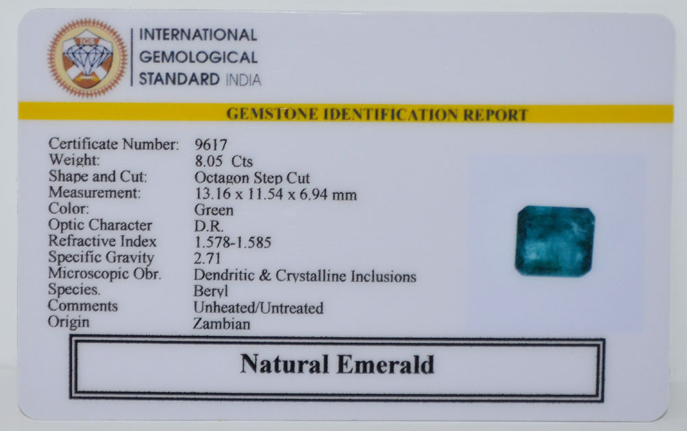 EMRD22049 2 EMERALD 8.05 Ct.
