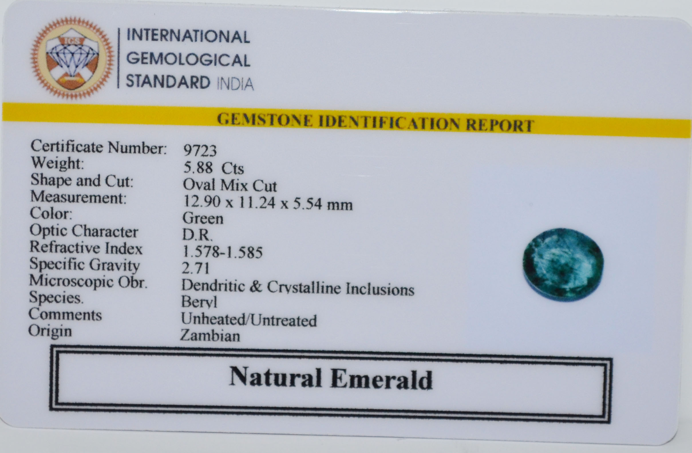 EMRD22078 2 EMERALD 5.88 Ct.