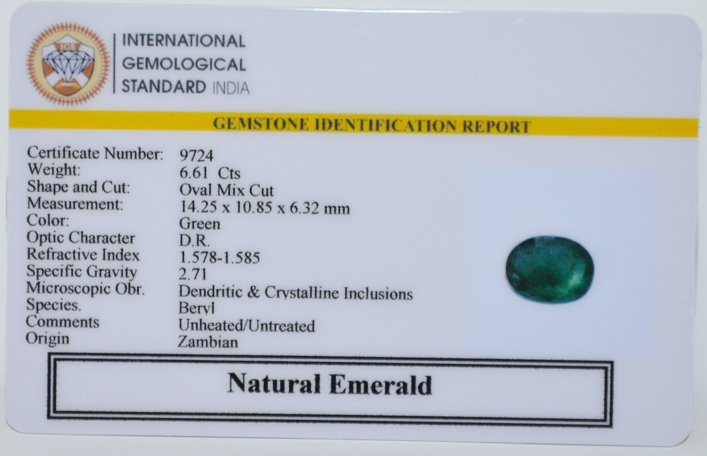 EMRD22079 2 EMERALD 6.61 Ct.