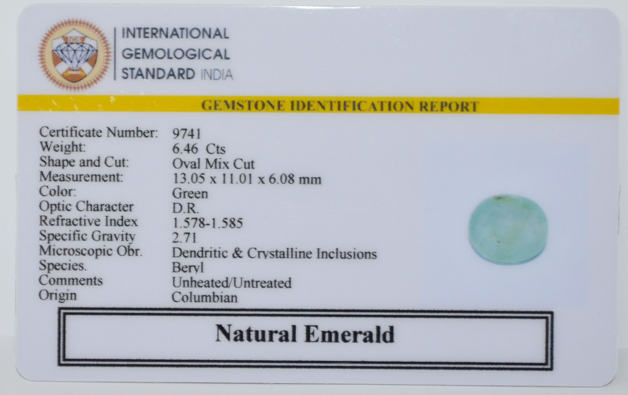 EMRD22091 2 EMERALD 6.46 Ct.