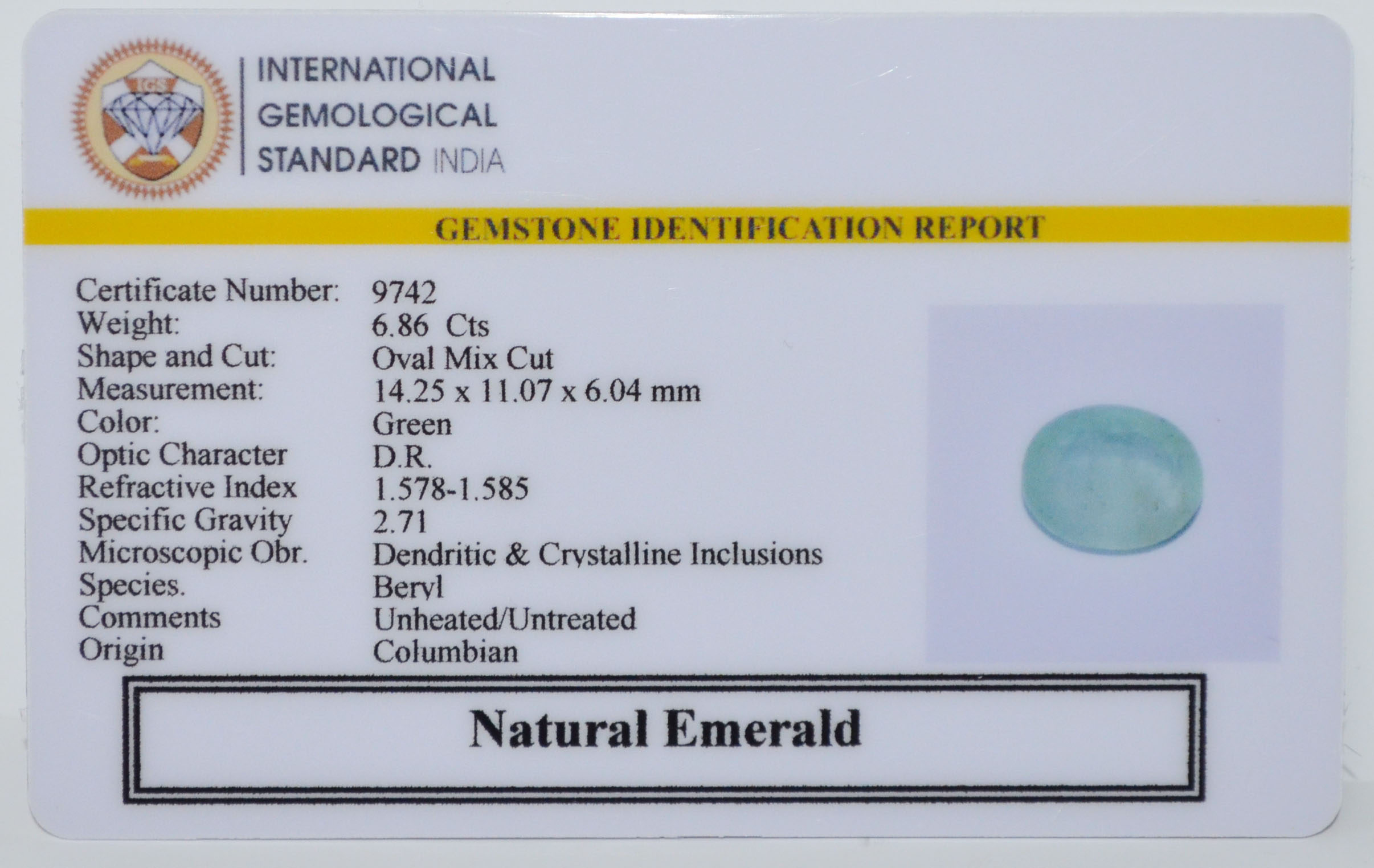 EMRD22092 2 EMERALD 6.86 Ct.
