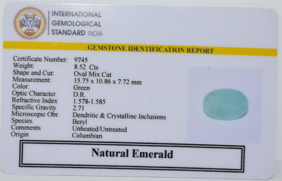 EMRD22095 2 EMERALD 8.52 Ct.