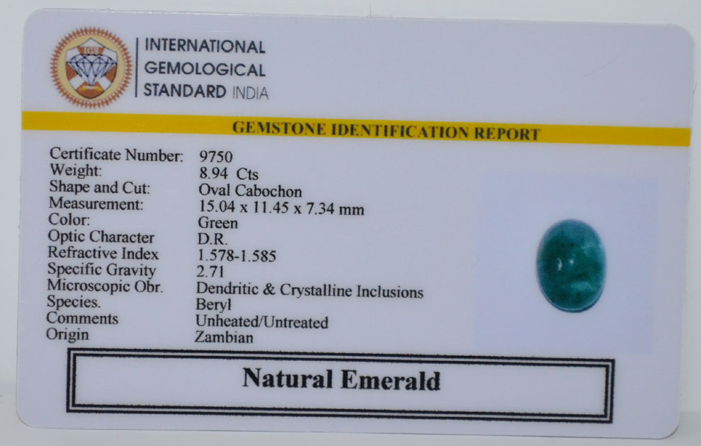 EMRD22099 2 EMERALD 8.94 Ct.