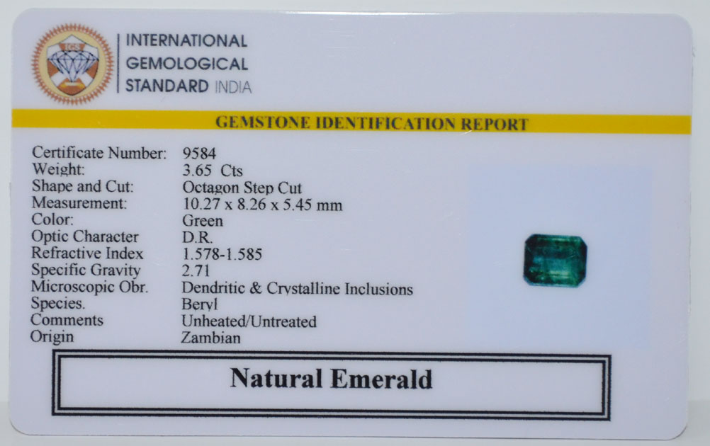 EMERALD 3.65 Ct.