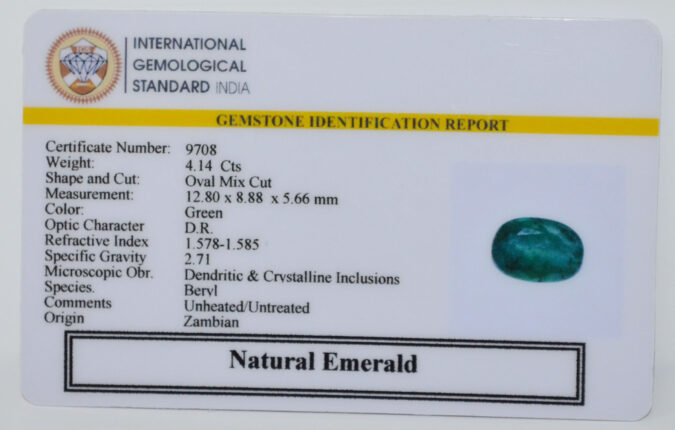 EMERALD 4.14 Ct.
