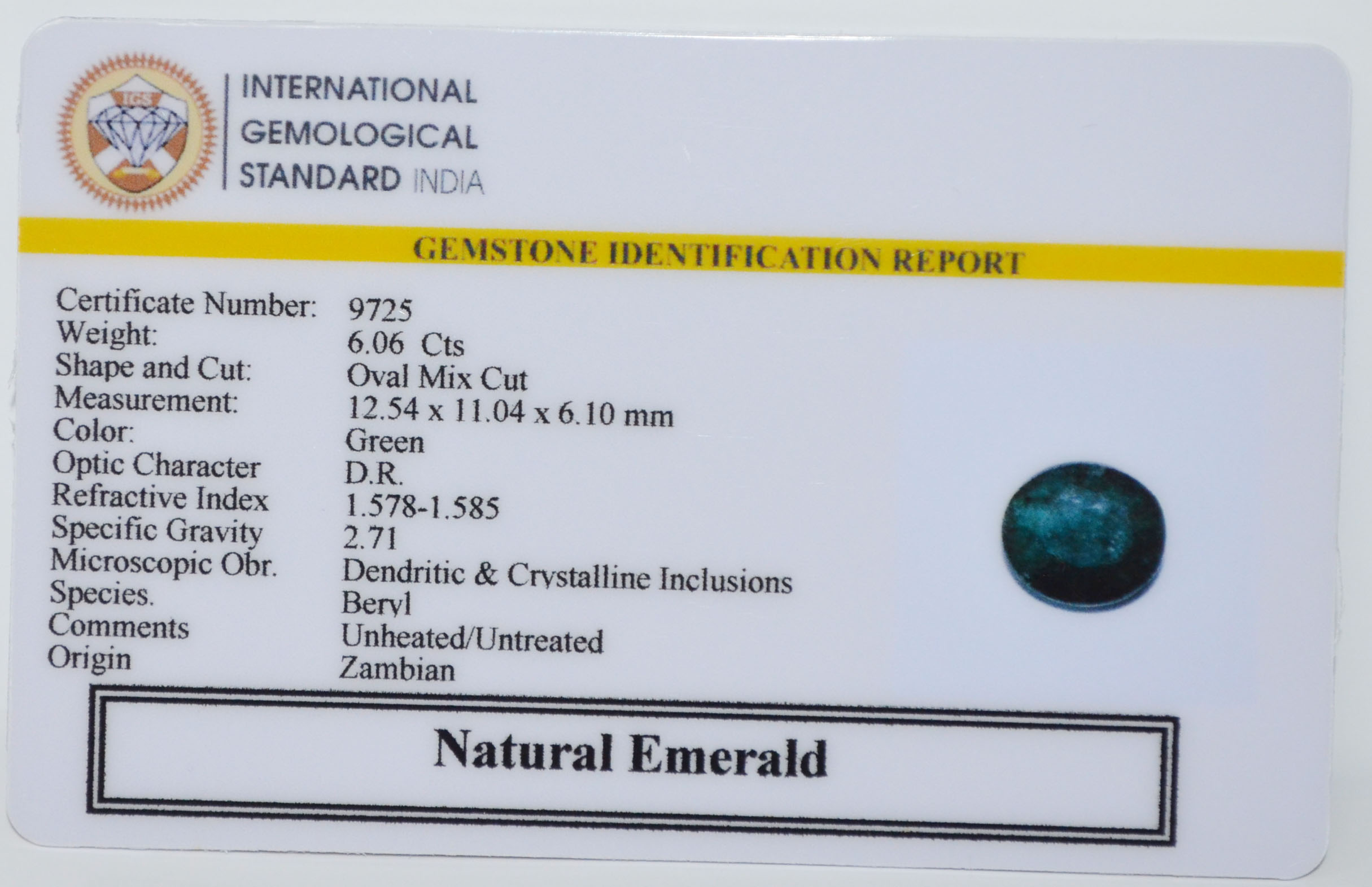 EMRG21433 2 EMERALD 6.06 Ct.