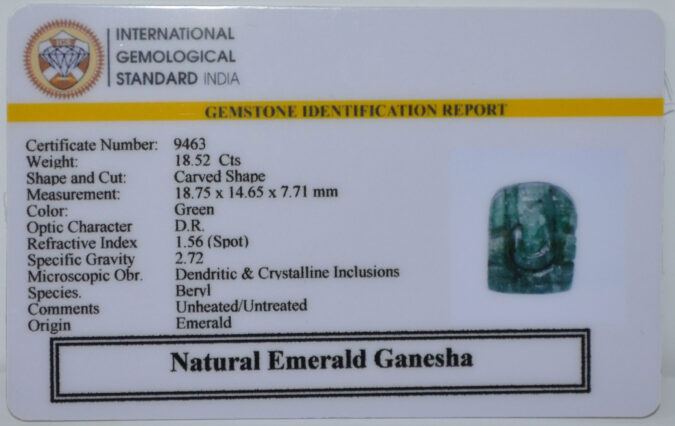 GANESH EMERALD 18.52 Ct.