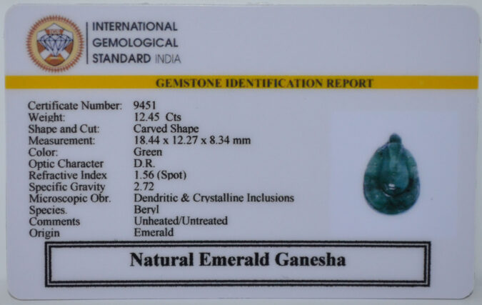 GANESH EMERALD 12.45 Ct.