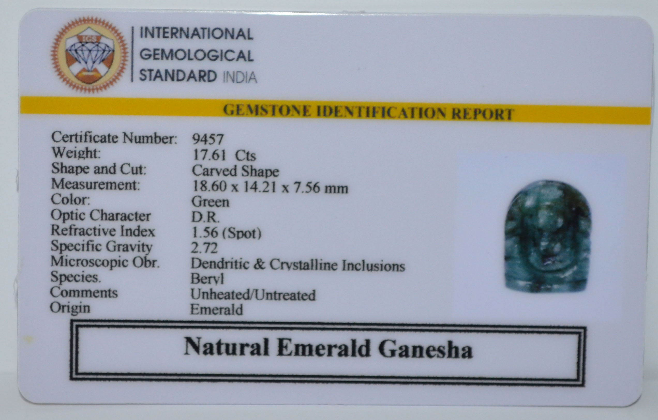 GANESH EMERALD 17.61 Ct.