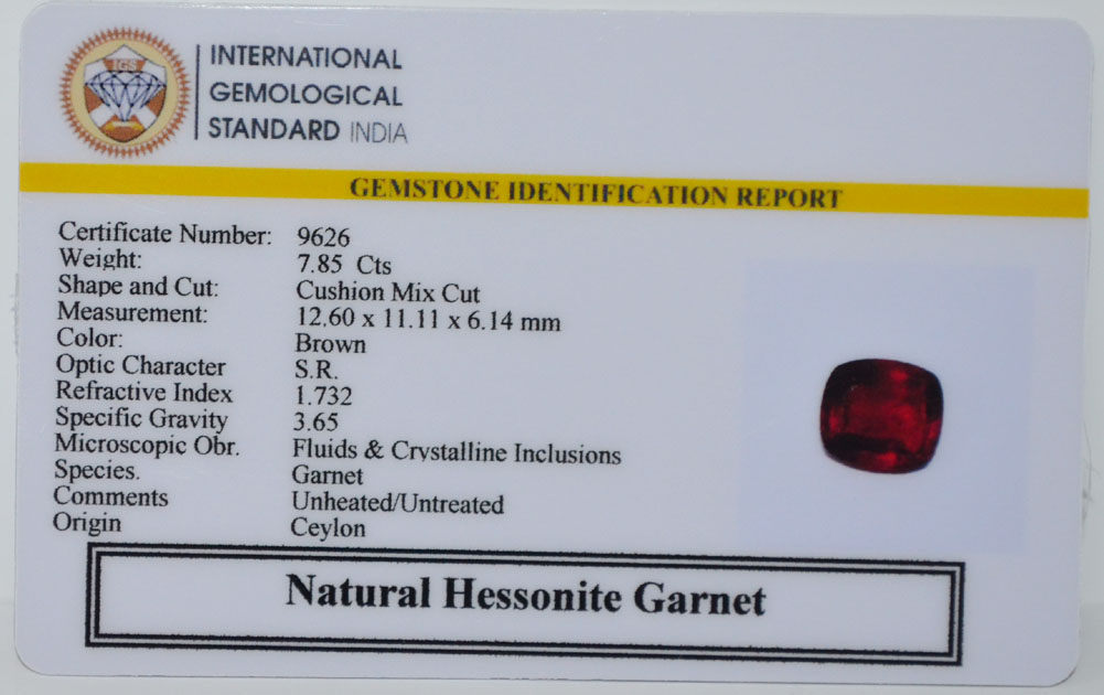 GMD7631 2 HESSONITE GOMED 7.85 Ct.