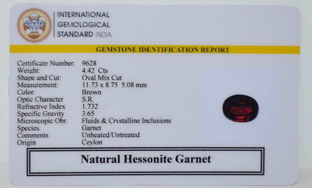 GMD7632 2 HESSONITE GOMED 4.42 Ct.