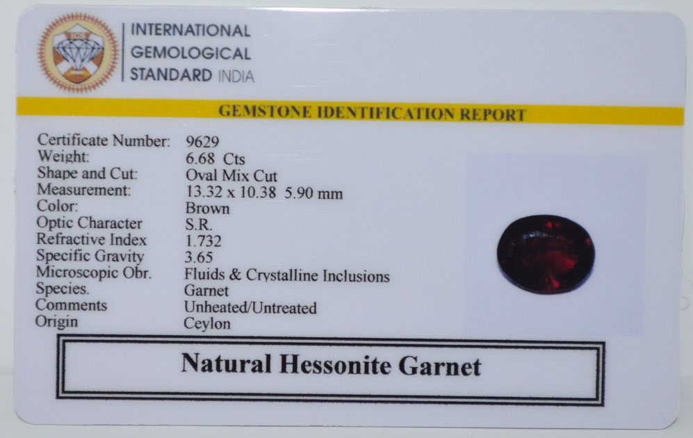 GMD7633 2 HESSONITE GOMED 6.68 Ct.