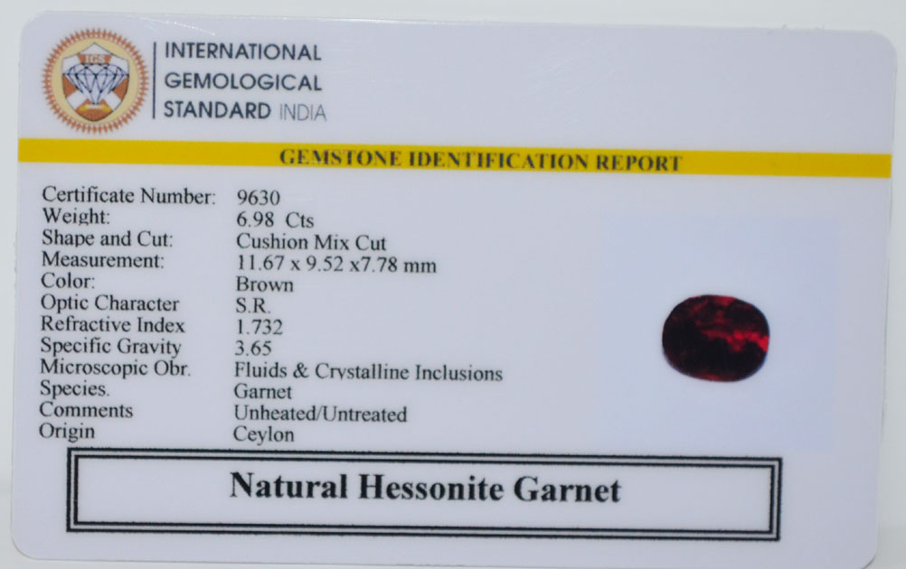 GMD7634 2 HESSONITE GOMED 6.98 Ct.